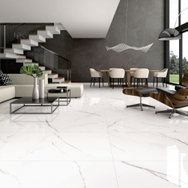 Công ty cung cấp gạch lát nền trắng vân khói chất lượng