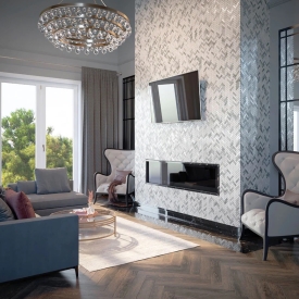 Nên mua gạch ốp tường trang trí phòng khách tại cơ sở nào?