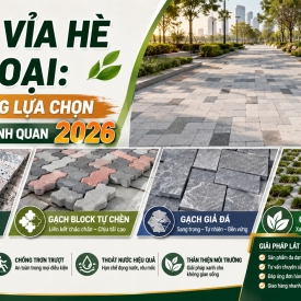 Gạch Vỉa Hè Các Loại: Cẩm Nang Lựa Chọn Vật Liệu Lát Cảnh Quan 2026