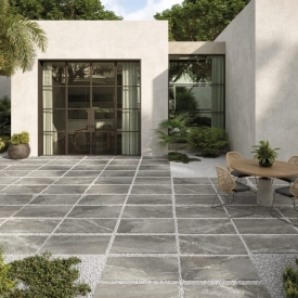 Làm mới không gian ngoài trời với gạch xi măng lát sân vườn