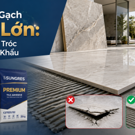 Keo dán gạch khổ lớn cho gạch xương đá porcelain nhập khẩu — Chọn đúng loại tránh bong tróc