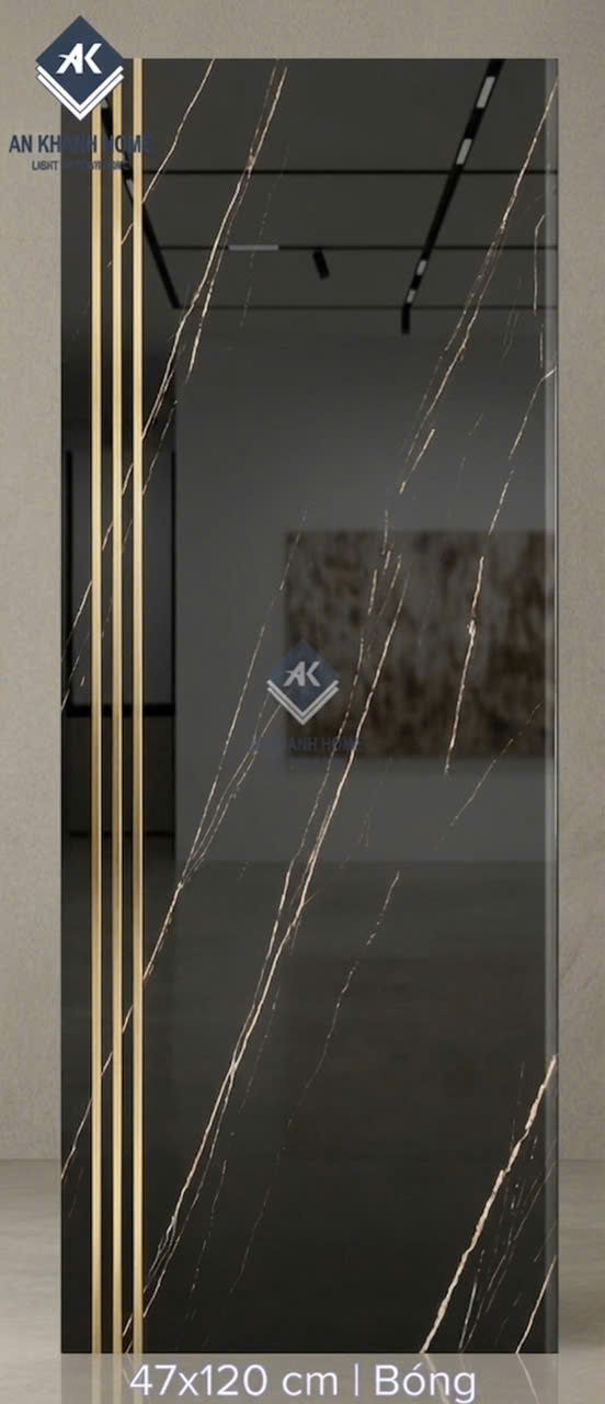 Gạch ốp bậc cầu thang màu đen khắc kim 47x120cm trung quốc