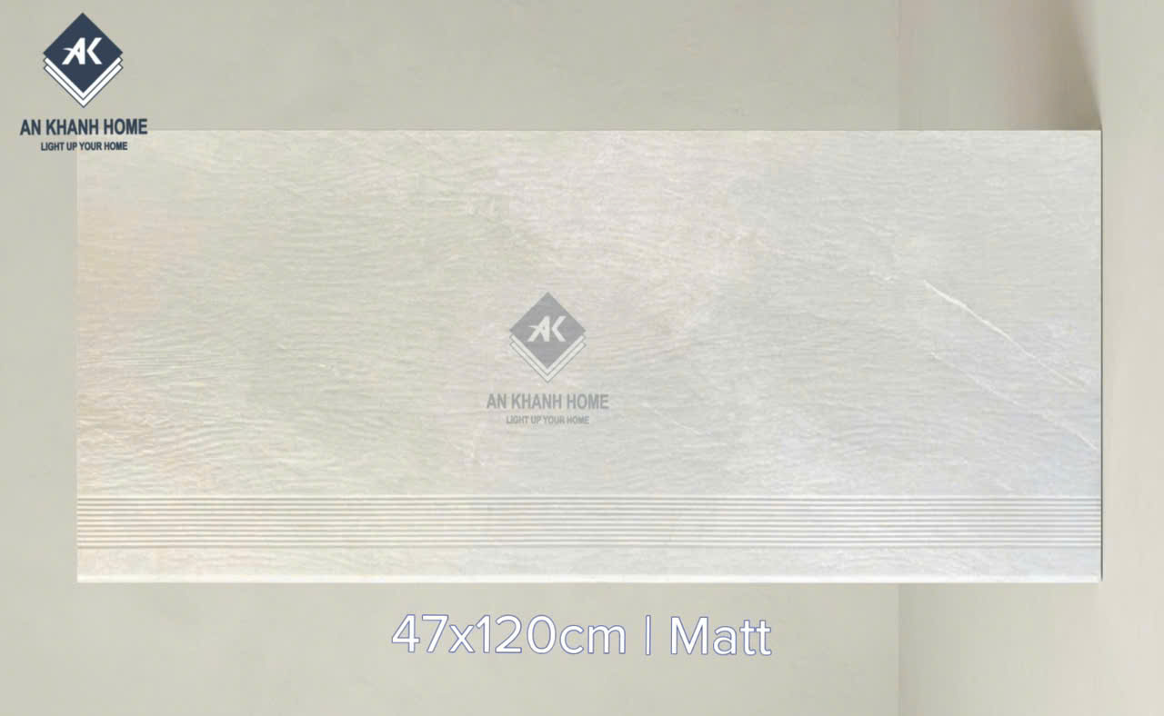 Gạch giả gỗ ốp lát bậc cầu thang 47x120cm chống trơn