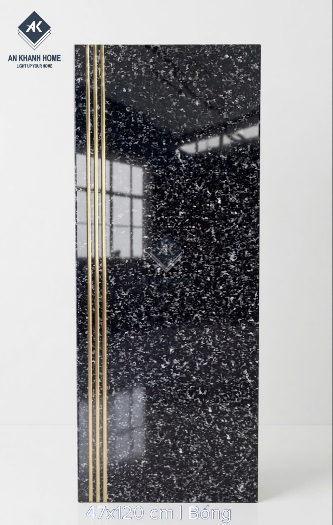 Gạch ốp cầu thang đá đen hoa cương 47x120 trung quốc