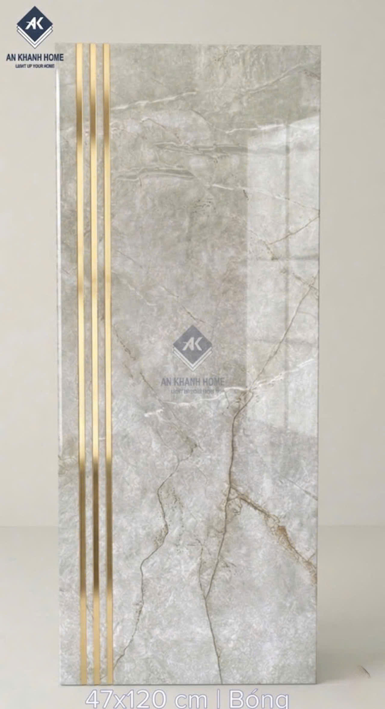 Gạch lát cầu thang 47x120cm ghi xám khắc kim vân đá