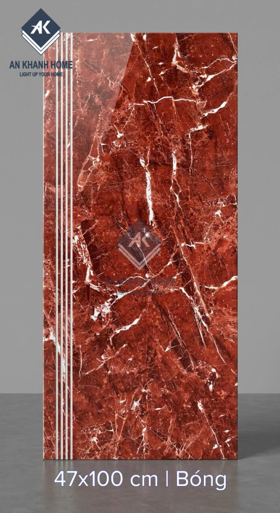Gạch bậc cầu thang giả đá đỏ vân trắng 47x100cm trung quốc