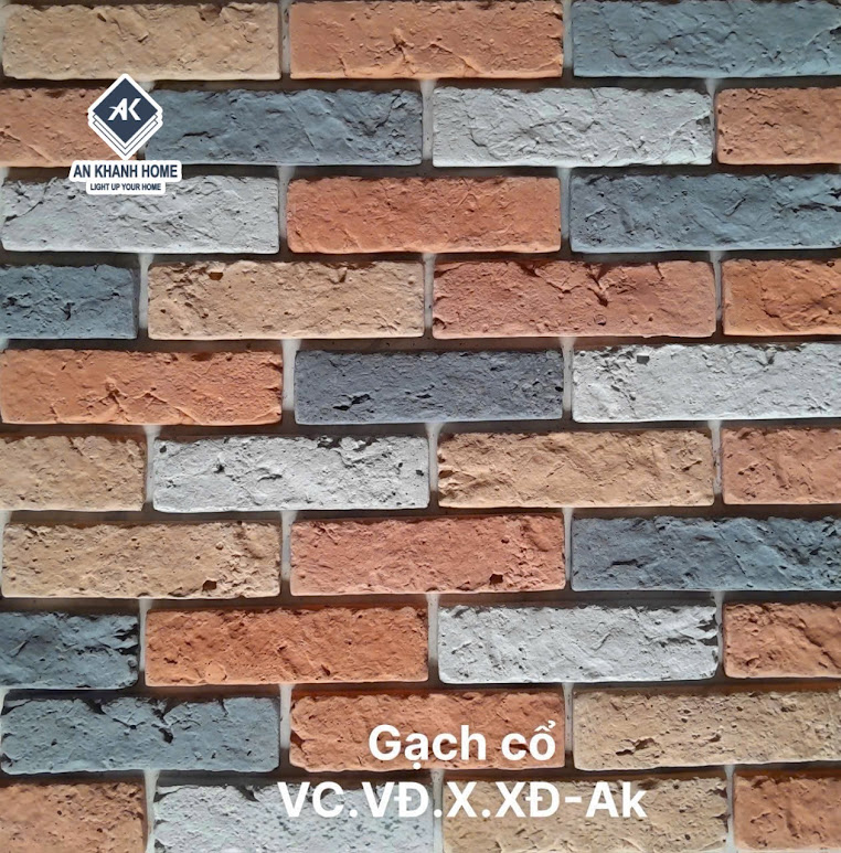 Gạch giả cổ chămpa mix màu đa sắc