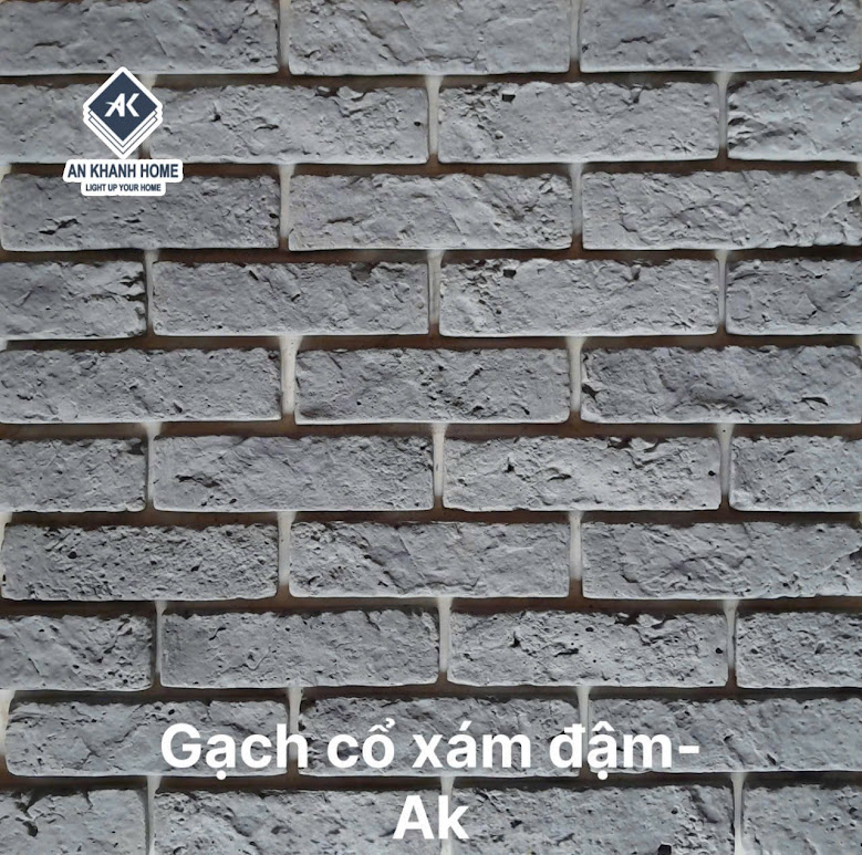 Gạch cổ champa chất liệu bê tông màu xám