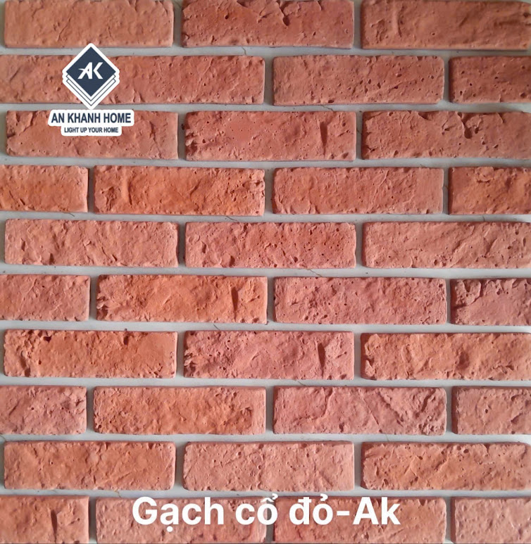 Gạch giả cổ chămpa màu đỏ ốp trang trí
