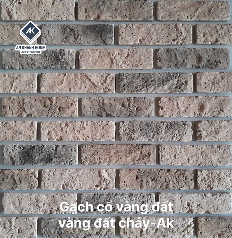 Gạch cổ chămpa vàng đất cháy ốp tường