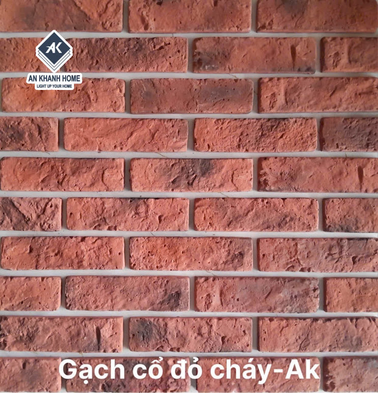 Gạch cổ đỏ cháy chămpa ốp tường trang trí