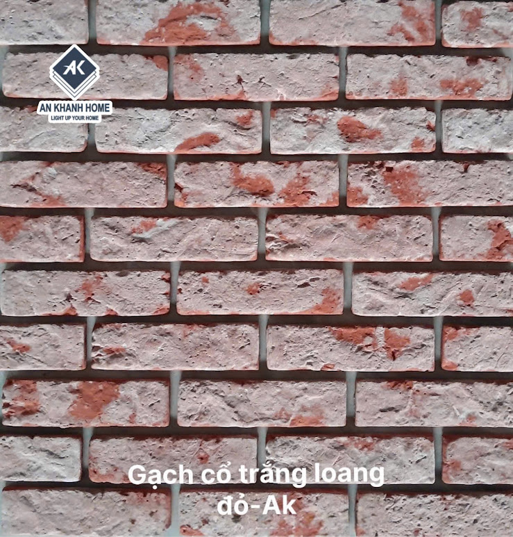 Gạch giả cổ trắng loang chămpa