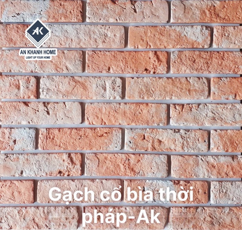 Gạch cổ bìa thời pháp xây ốp tường trang trí