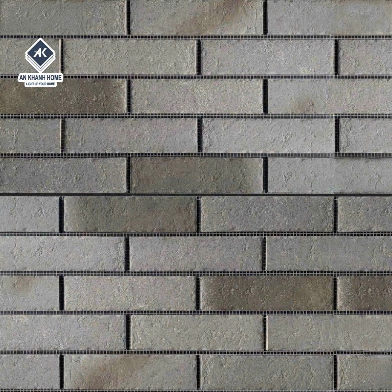 Gạch thẻ trang trí màu xám giả cổ 6x24cm trung quốc