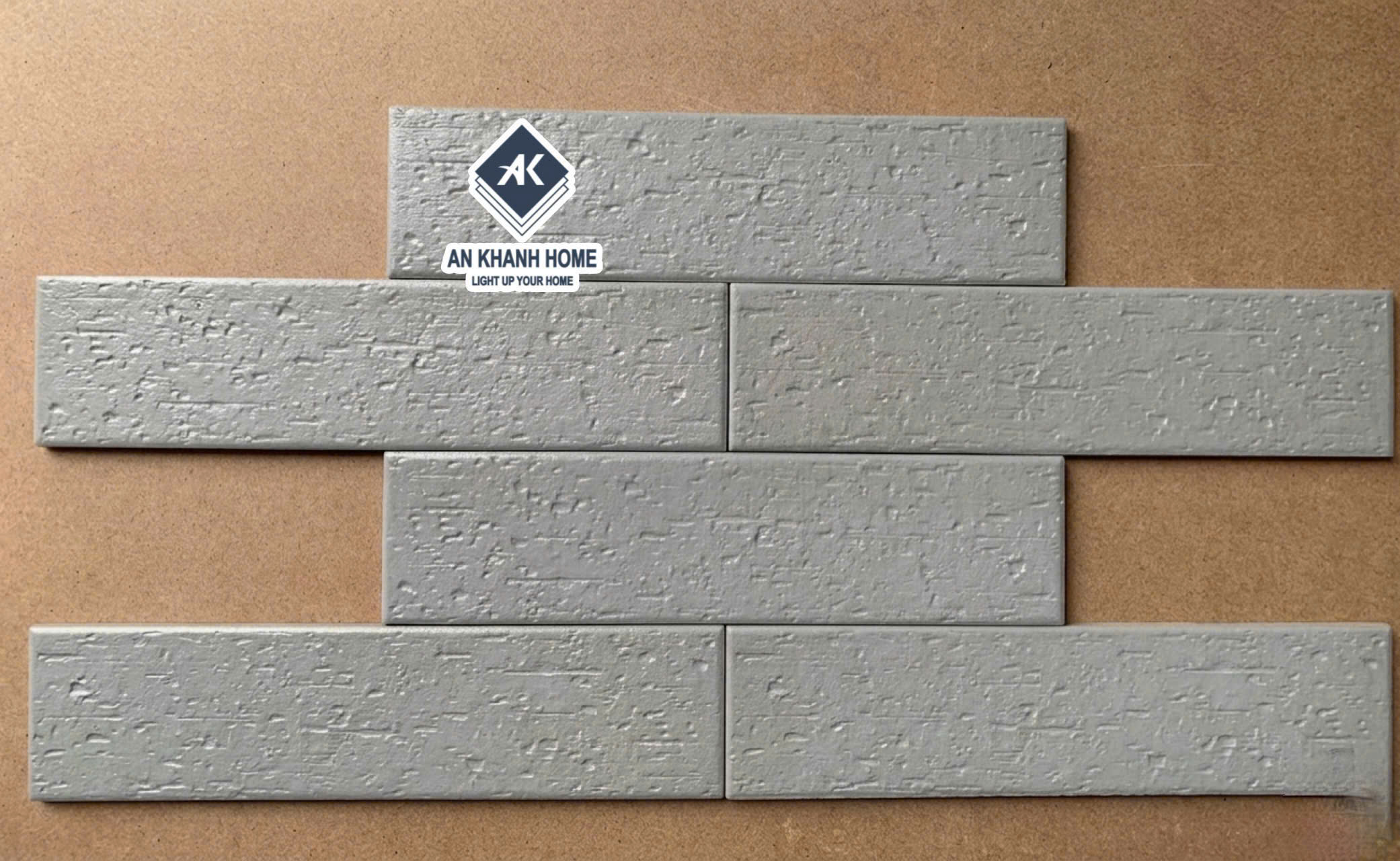 Gạch thẻ màu xám giả cổ trung quốc 6x24cm