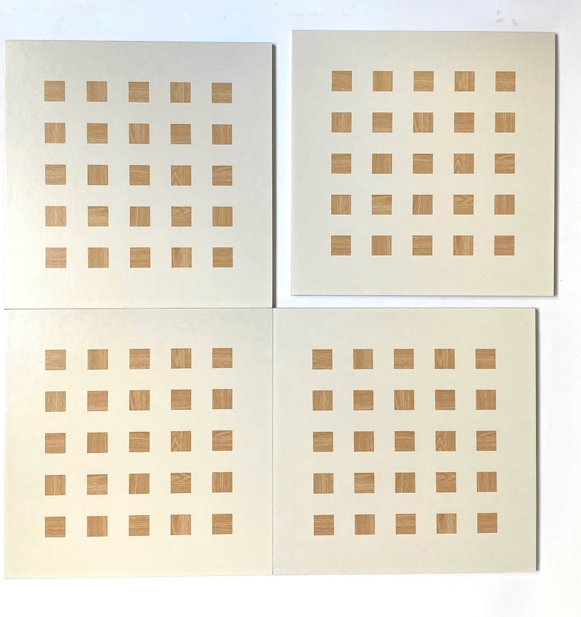 Gạch bông mờ kem vân gỗ 30x30 ốp lát