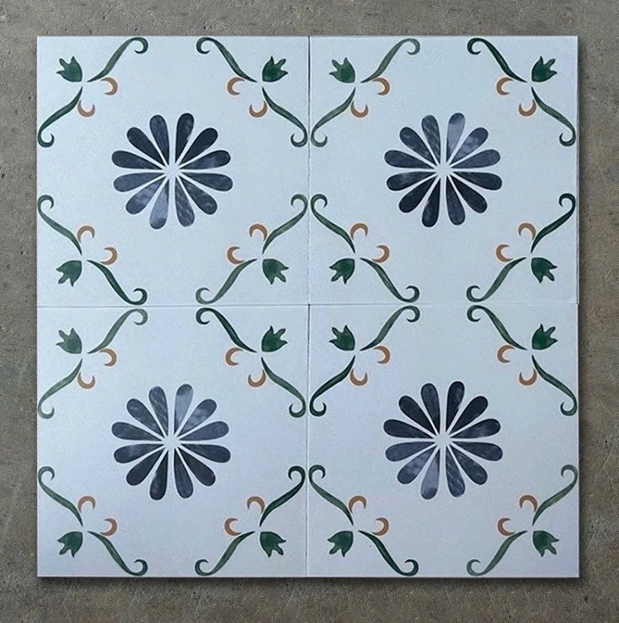 Gạch bông trung quốc 30x30 hoa văn hiện đại