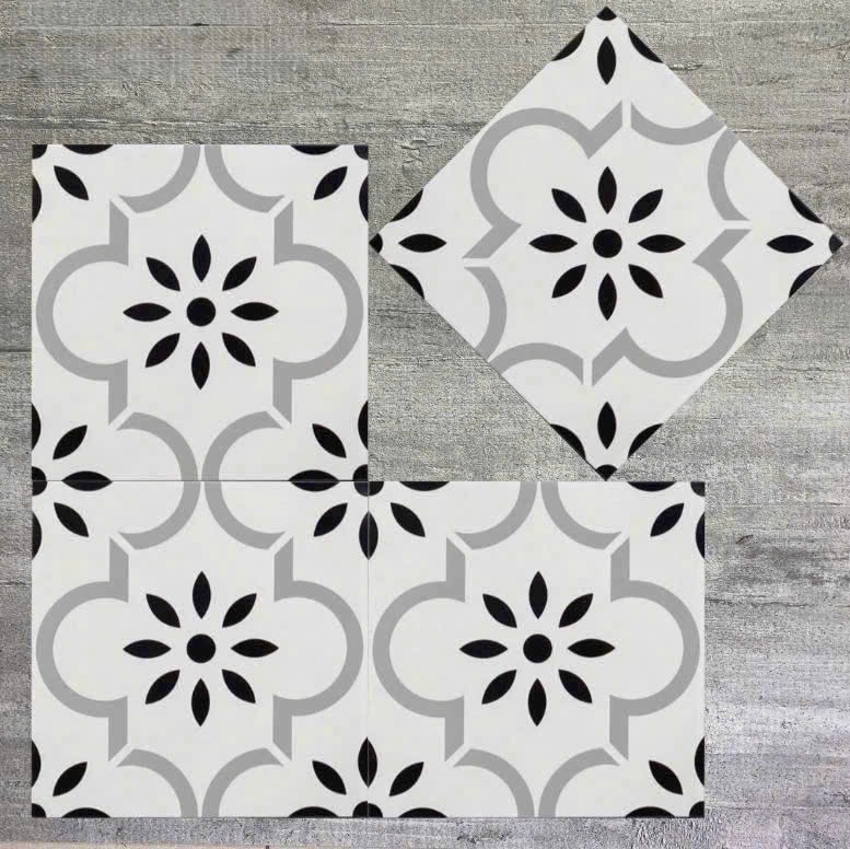 Gạch bông 30x30 hoạ tiết hoa thị giả cổ