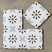 Gạch bông đá mờ 30x30 hoạ tiết cổ điển tối giản