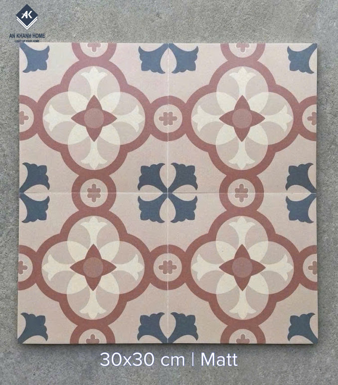 Gạch bông lát nền 30x30 hoạ tiết cổ điển cao cấp