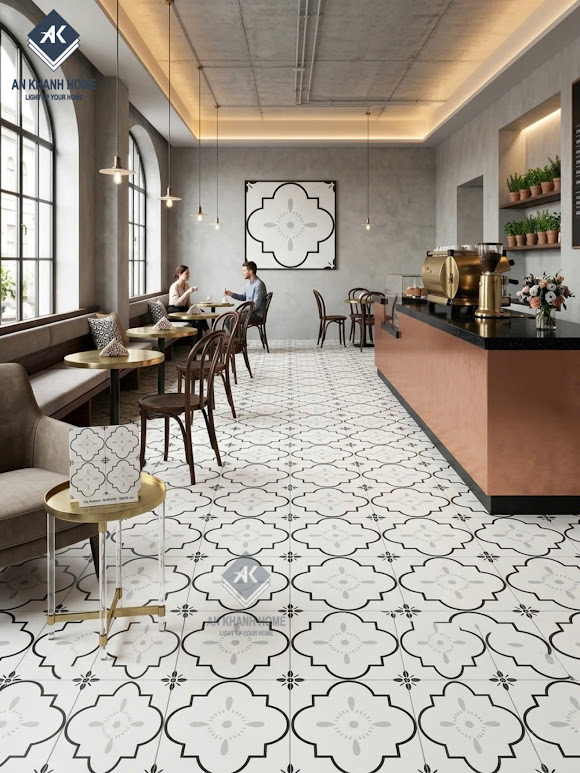 Gạch bông hoạ tiết tối giản cổ điển 30x30 trung quốc