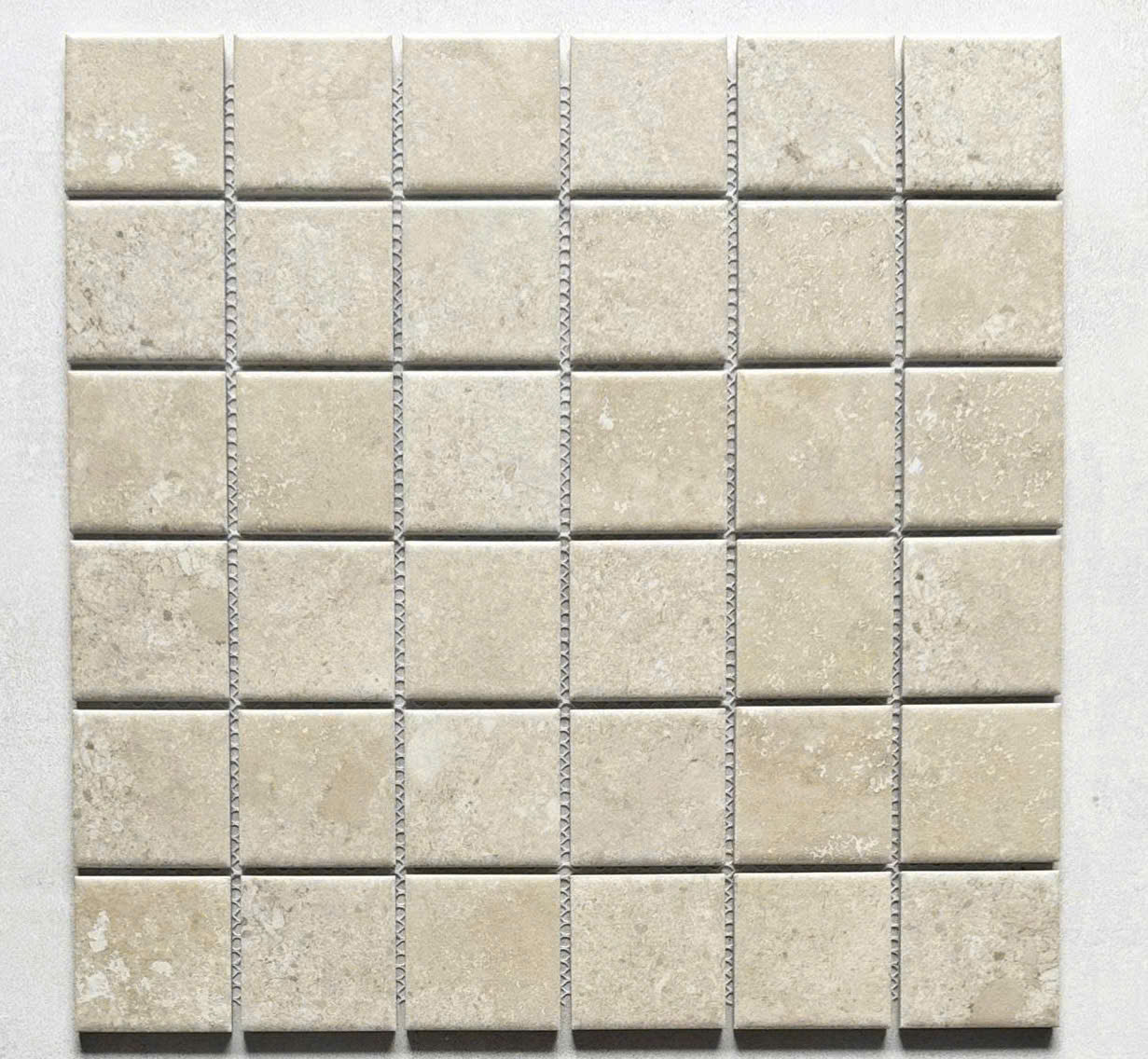 Gạch mosaic trung quốc mờ vàng kem giả cổ điển