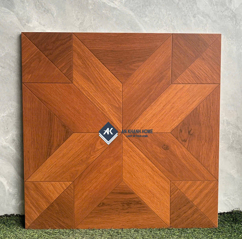 Gạch 60x60 giả gỗ vân ghép khối đối xứng đẹp