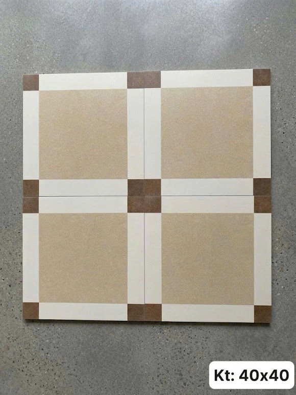 Gạch bông trang trí 40x40 hoạ tiết tối giản