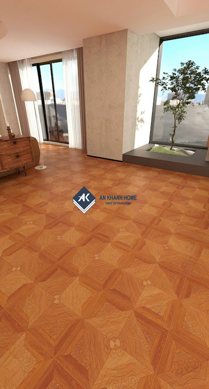 Gạch lát nền 60x60 vân gỗ chạm khắc đẹp