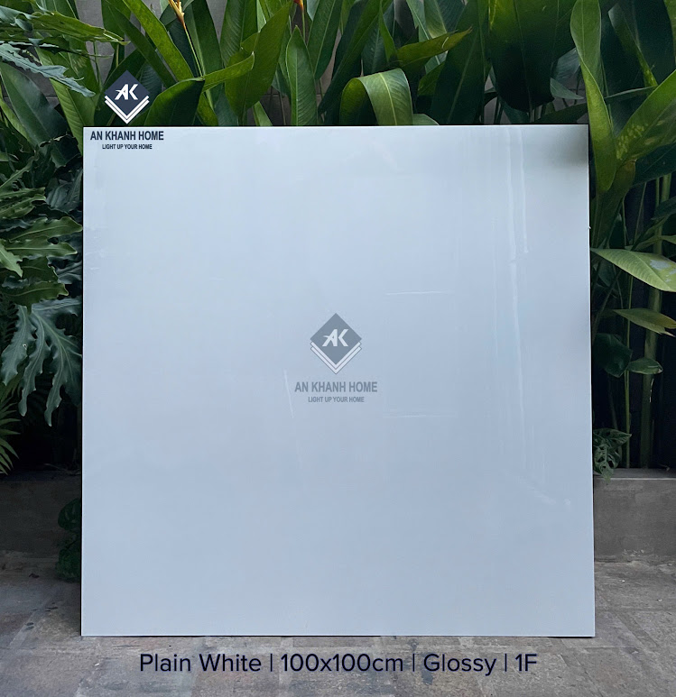 Gạch lát nền ấn độ 100x100cm màu trắng tinh men bóng kiếng