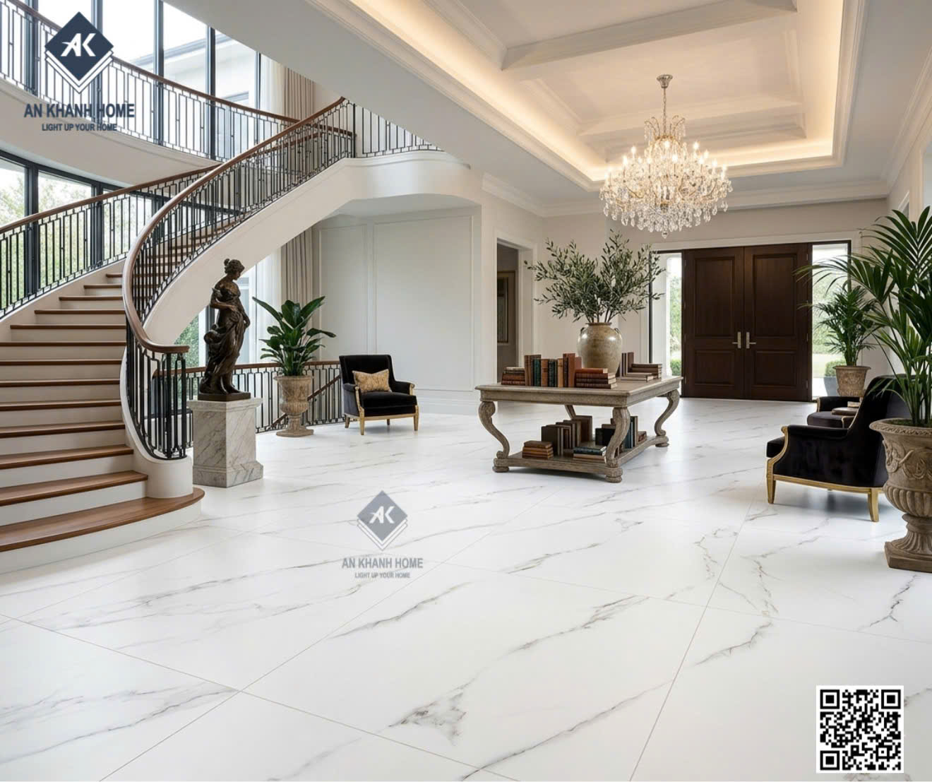 Gạch lát nền 100x100 đá mờ ấn độ trắng vân xám