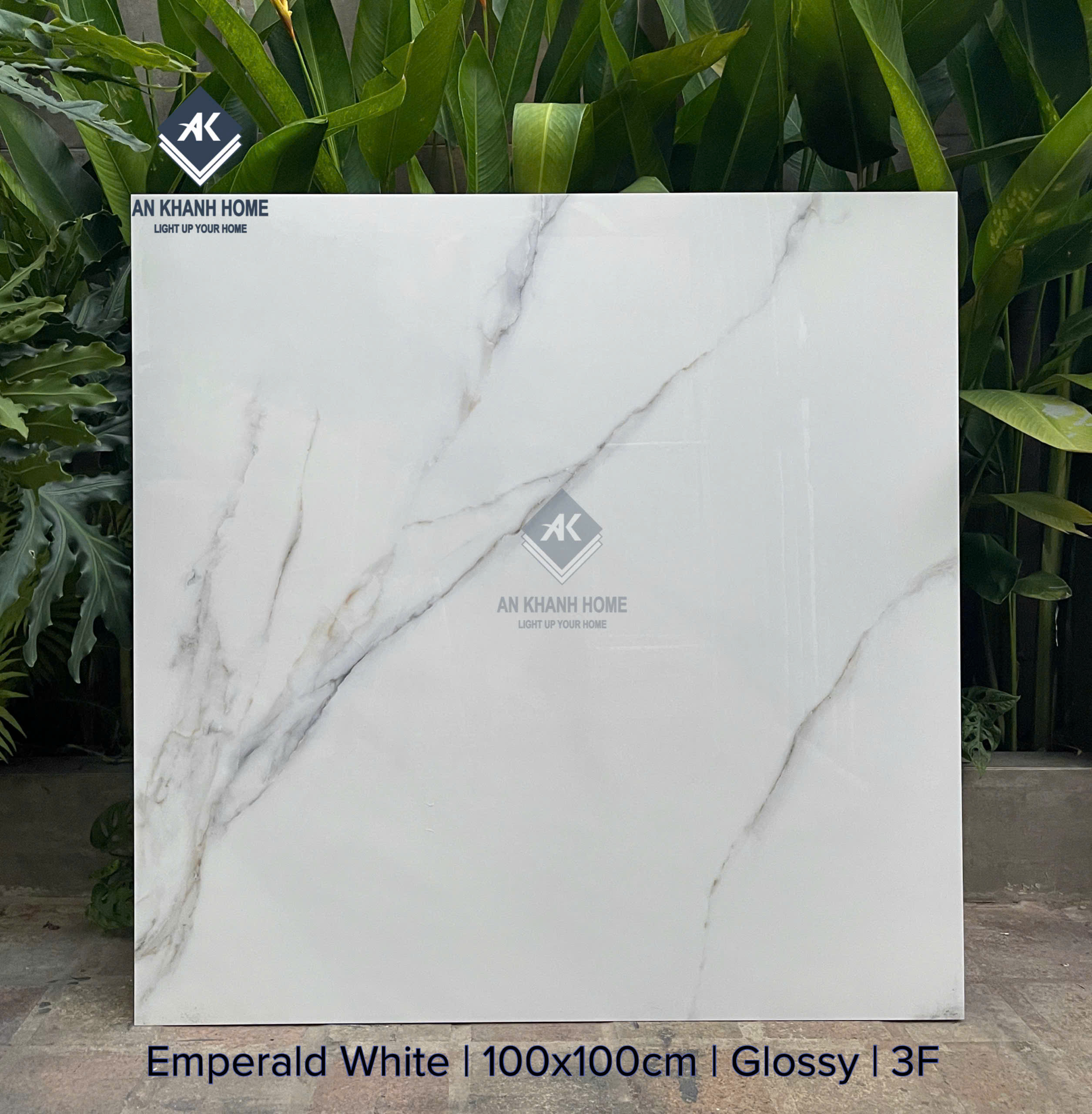 Gạch nhập khẩu ấn độ 100x100cm bóng kiếng trắng vân xám