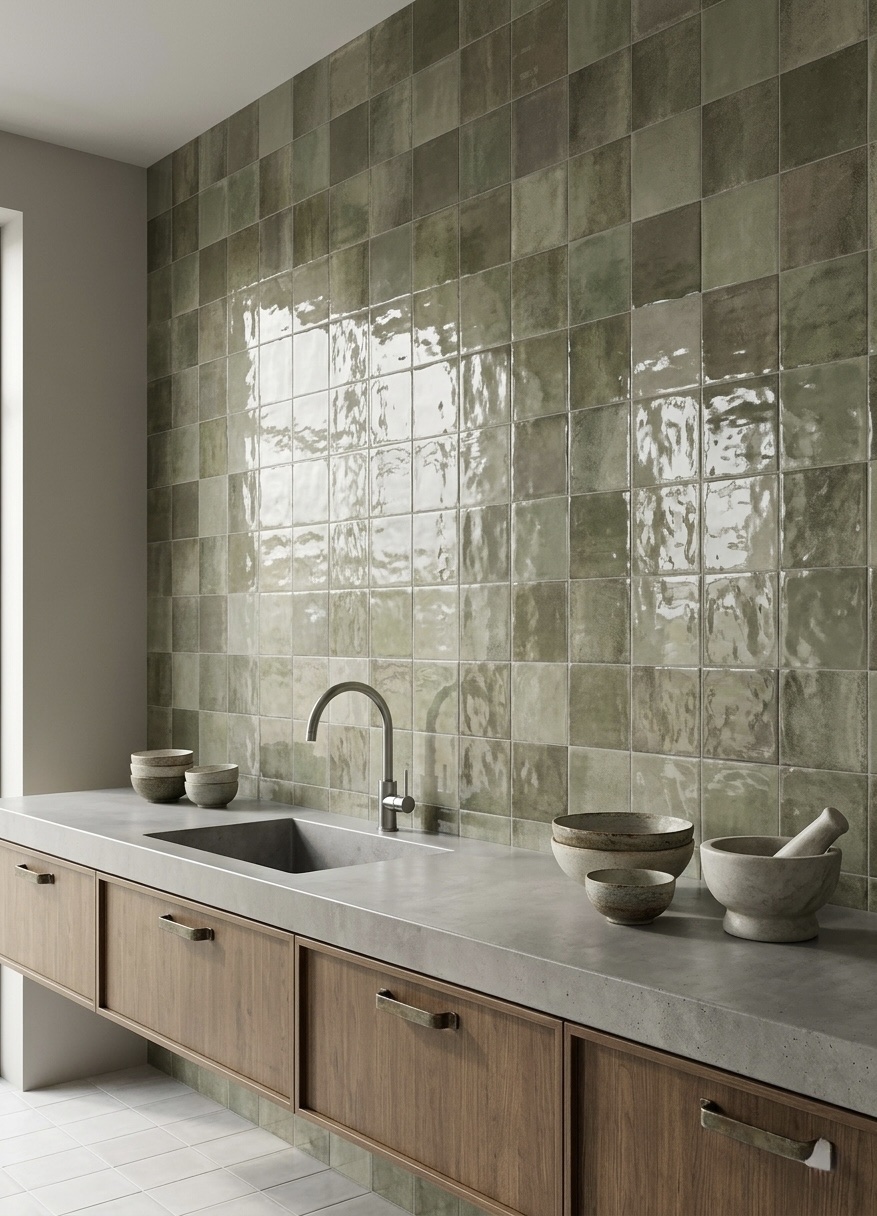 Gạch giả thẻ 40x80cm ốp phòng bếp
