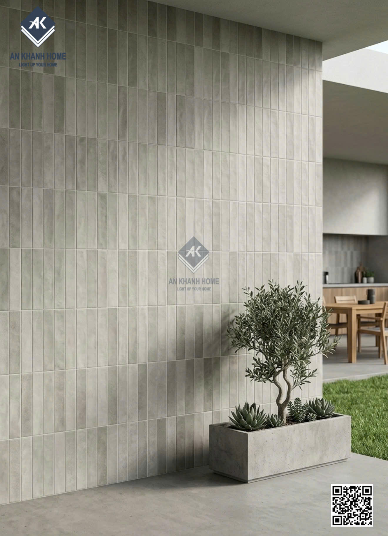 Gạch 40x80 giả thẻ ốp tường trang trí