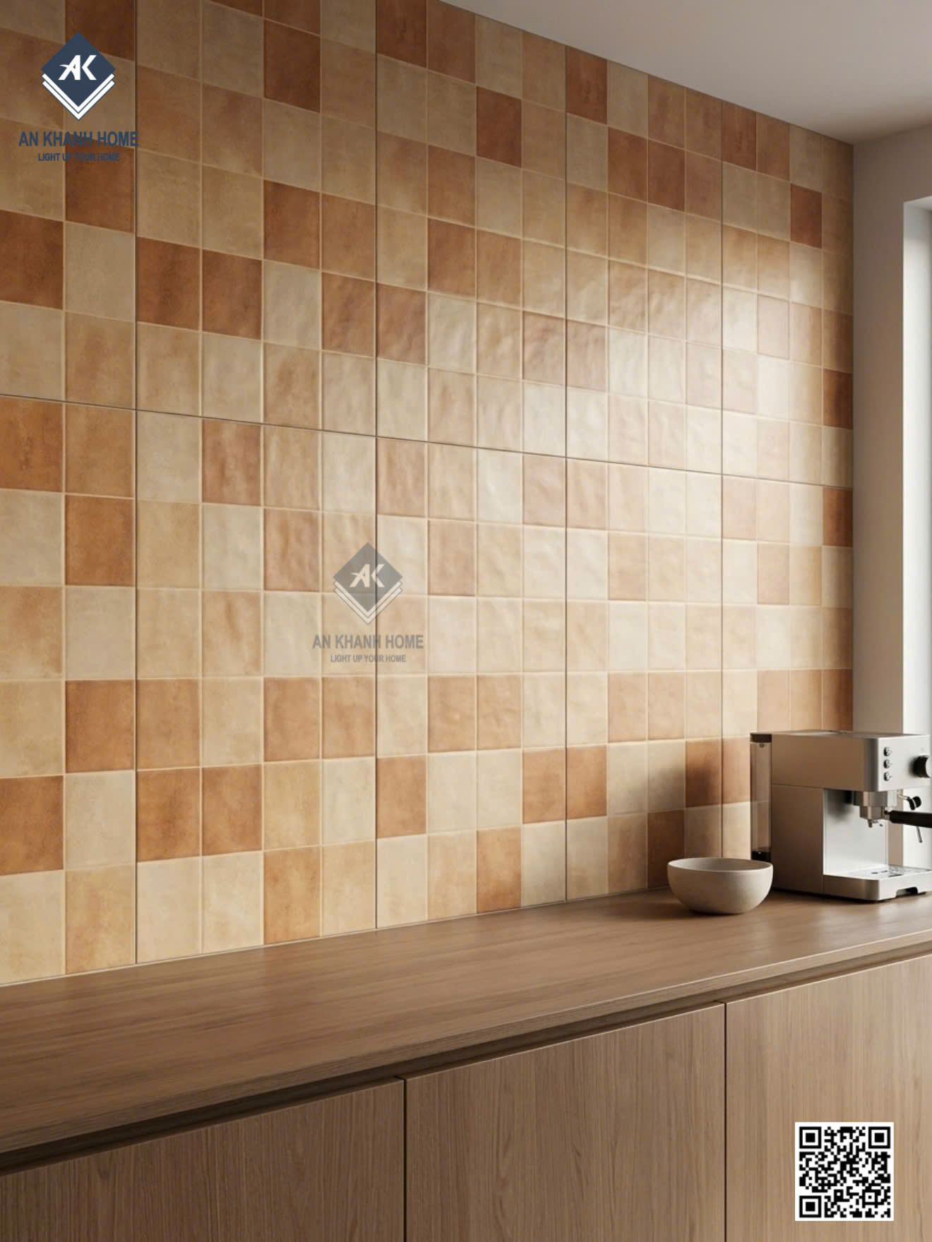 Gạch giả thẻ trung quốc 40x80 bề mặt mix màu lượn sóng