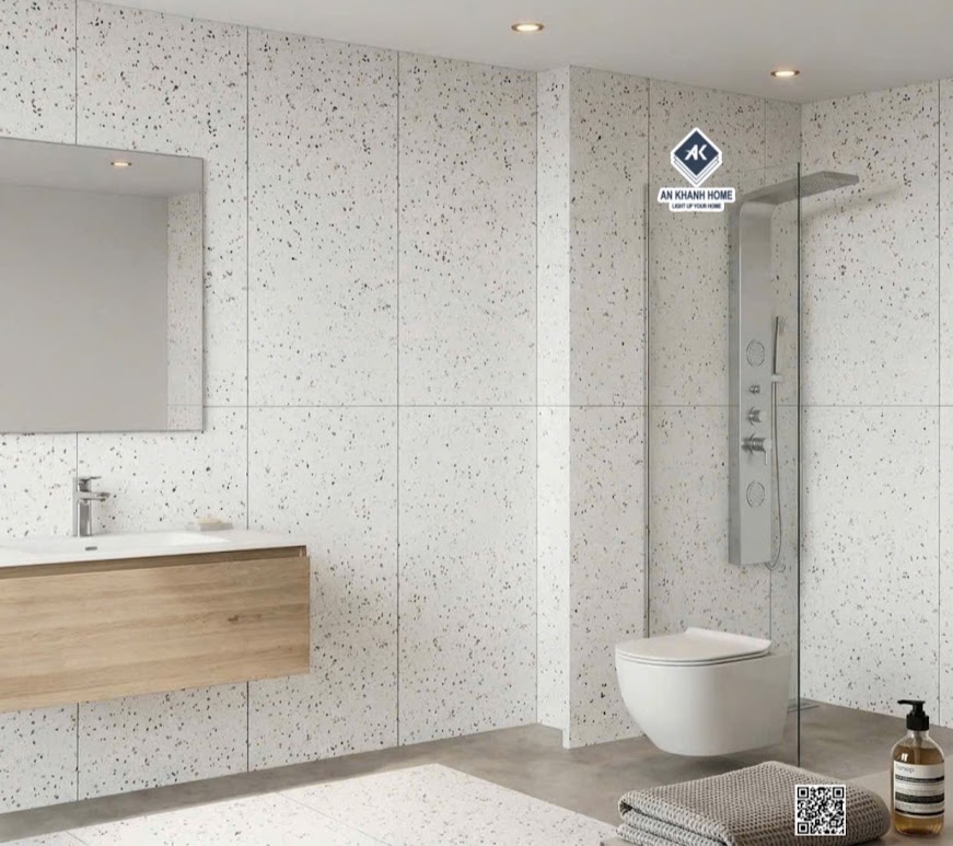 Gạch kis 60x120 terrazzo nhiều màu ốp tường phòng tắm