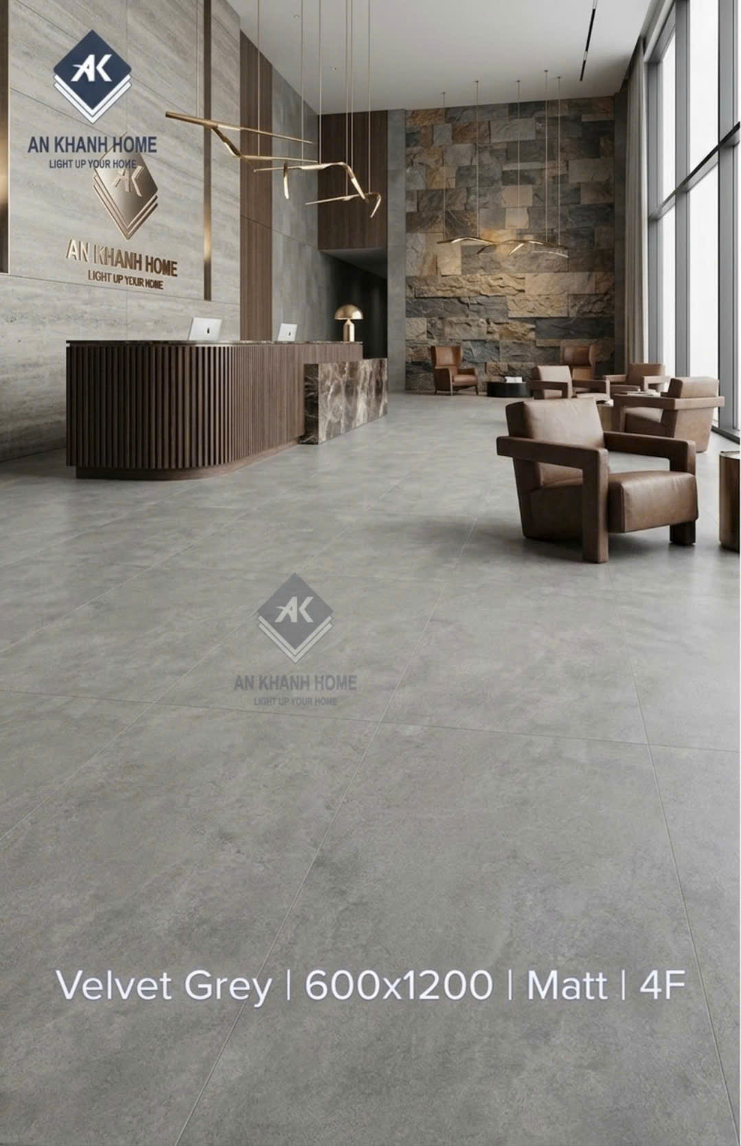 Gạch lát nền ấn độ velvet grey 60x120cm mờ vân xi măng đậm