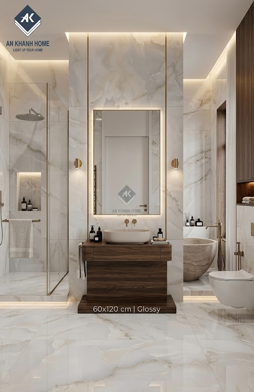 Gạch bóng kính vân đá 60x120cm ấn độ cao cấp