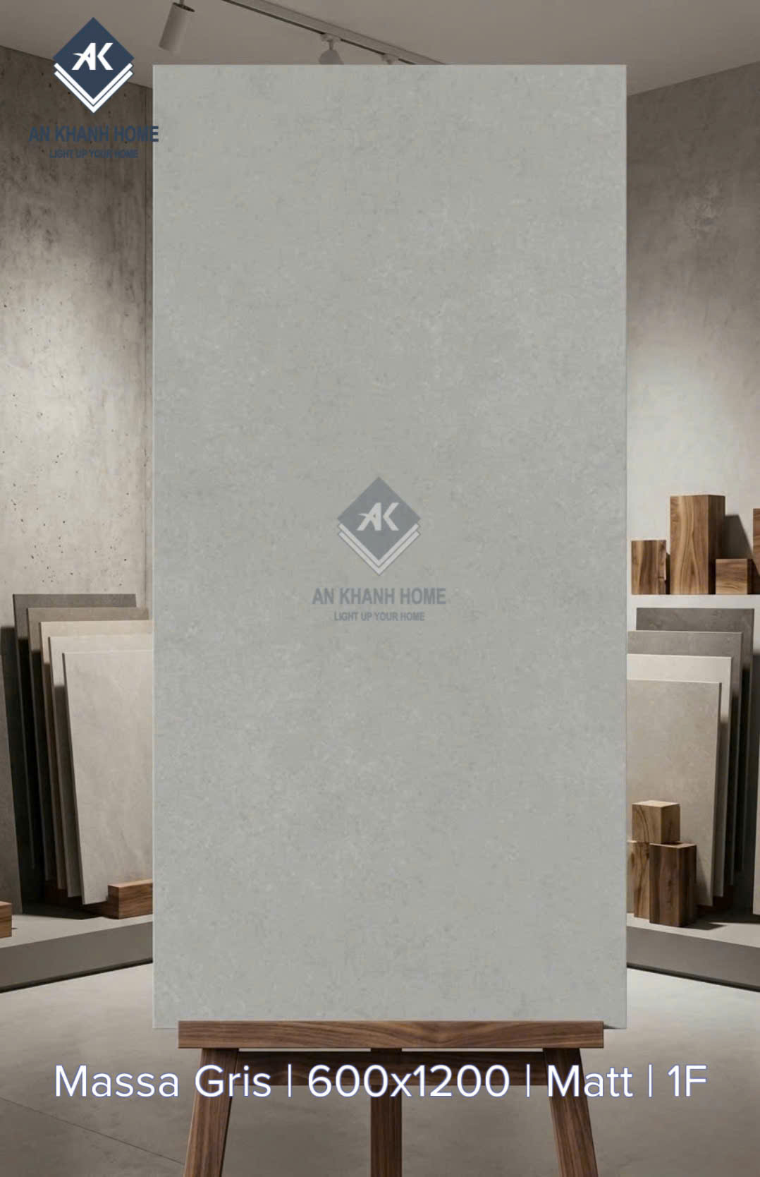 Gạch ốp lát ấn độ 60x120cm massa gris màu xám mờ xi măng