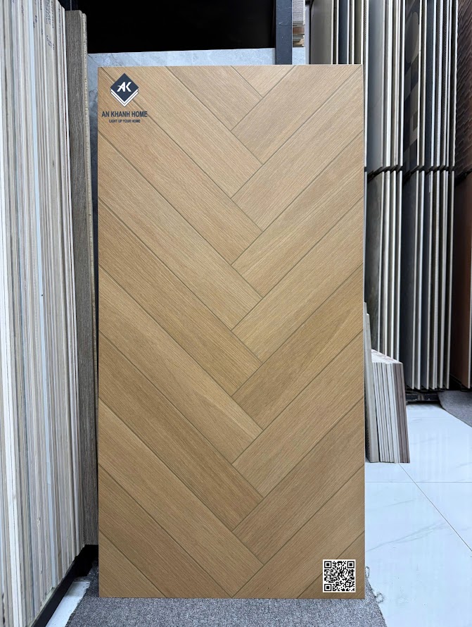 Gạch giả gỗ sồi khổ lớn 60x120 vân xương cá