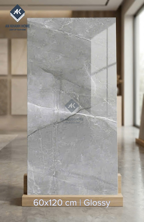 Gạch ốp lát 60x120 xám vân đá bóng kính ấn độ