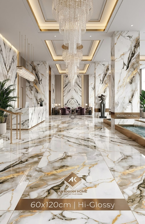 Gạch ốp lát 60x120 vân đá ấn độ siêu bóng đẹp độc đáo