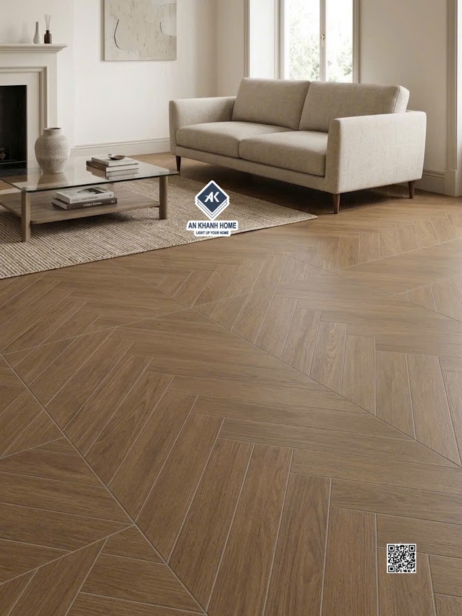 Gạch 60x120 vân gỗ khổ lớn xương cá lát nền
