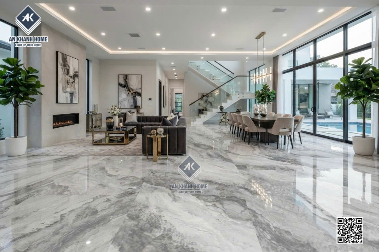 Gạch 60x120 malaysia bóng kiếng vân đá xám kem
