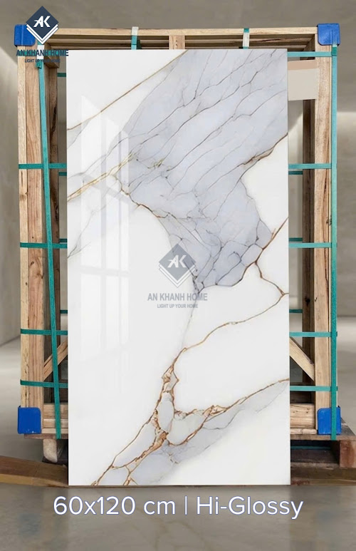 Gạch khổ lớn vân đá đẹp siêu bóng 60x120 ấn độ