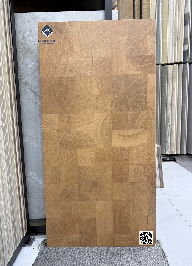 Gạch 60x120cm giả gỗ khổ lớn vân ghép độc đáo