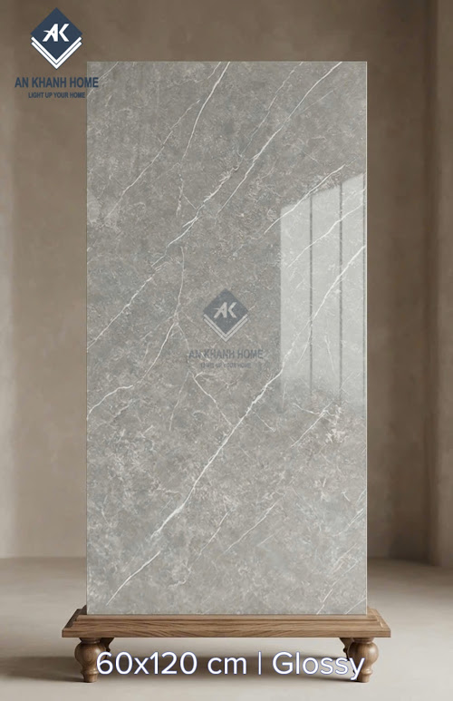 Gạch ốp lát xám bóng kính 60x120cm ấn độ giá tốt
