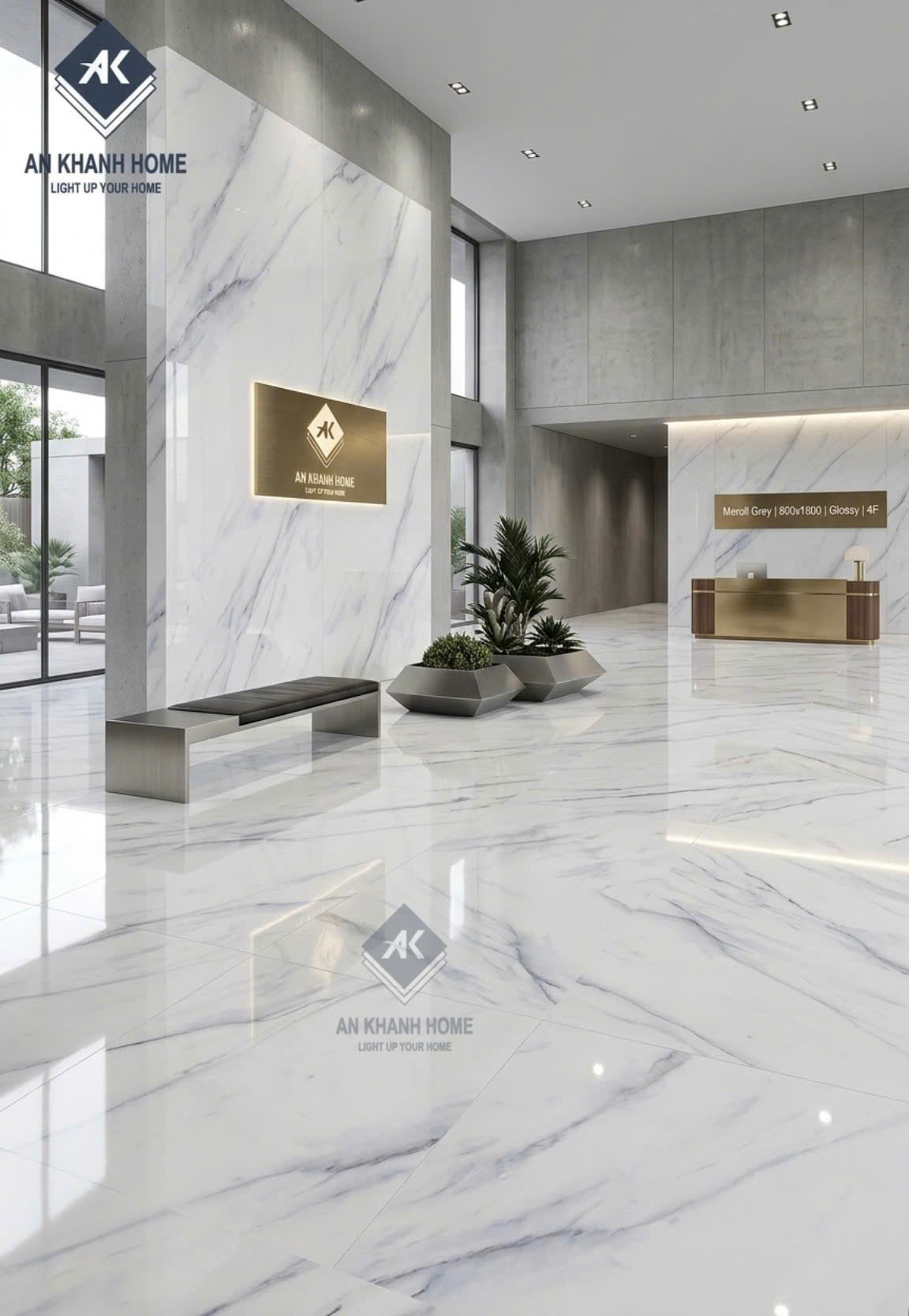 Gạch khổ lớn ấn độ 80x160cm trắng vân mây cao cấp