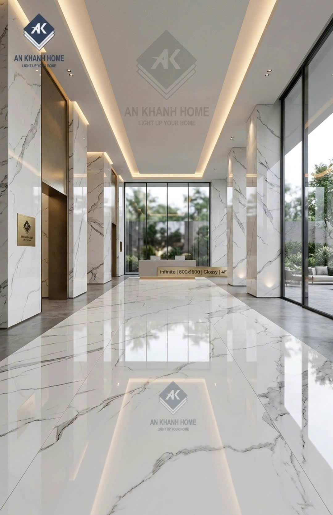 Gạch khổ lớn ấn độ 80x160cm trắng bóng vân mây