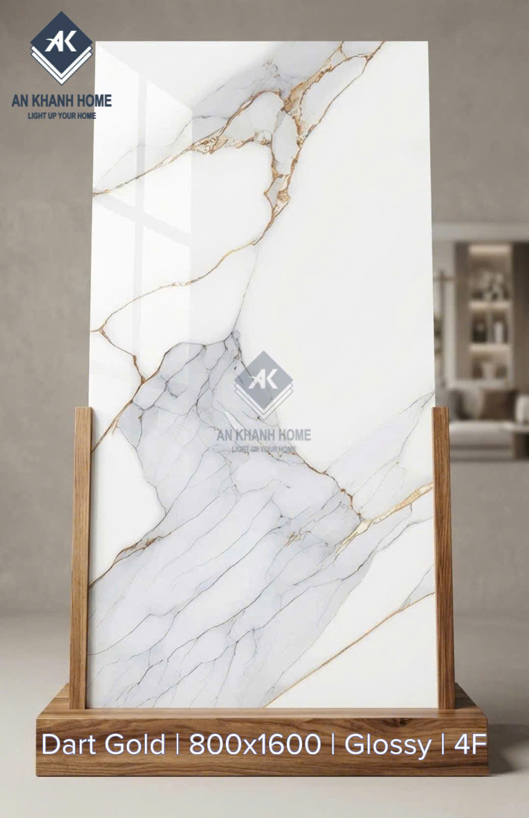 Gạch ốp lát ấn độ dart gold 80x160cm bóng kiếng cao cấp